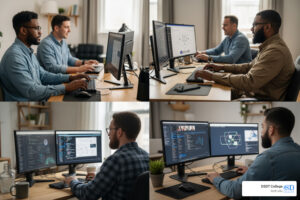 Veterans participating in a virtual AI training cohort - veteran AI career courses
